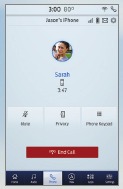 Telefoonmenu op het touchscreen