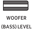Woofer volume-knop
