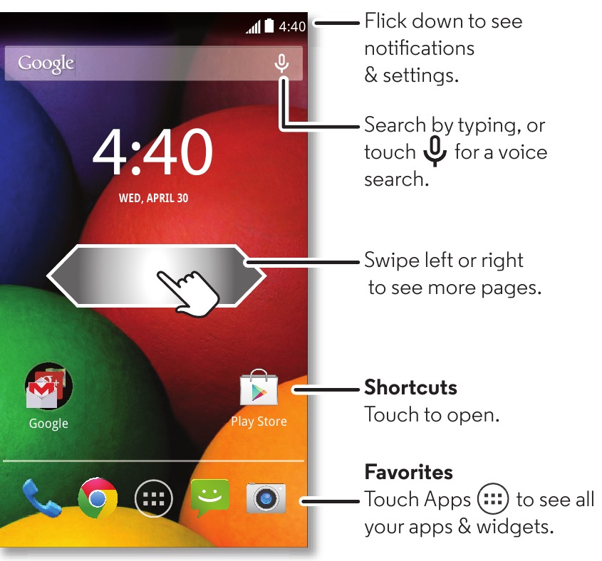 Startscherm & apps