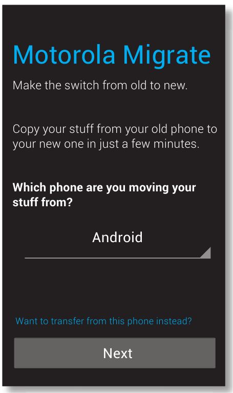 Motorola Migrate