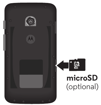Plaats de microSD-kaart