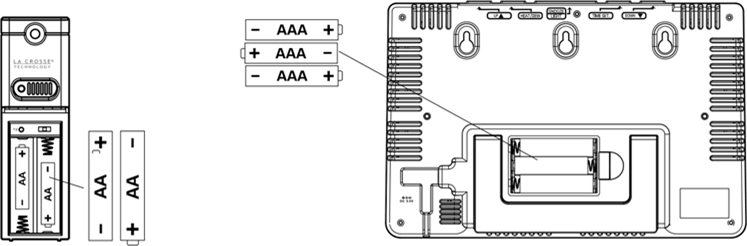 Batterijen plaatsen
