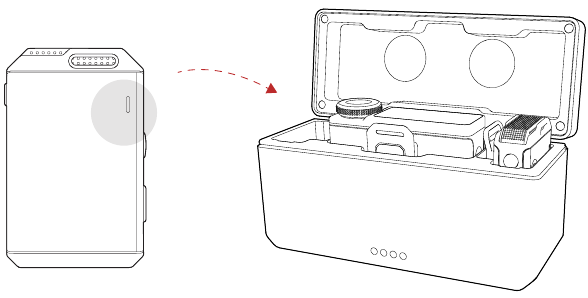 De zender opladen