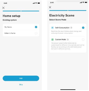 Instelling energieplan - Modus selecteren