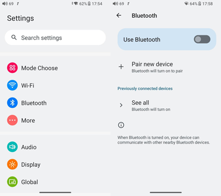 Bluetooth verzenden