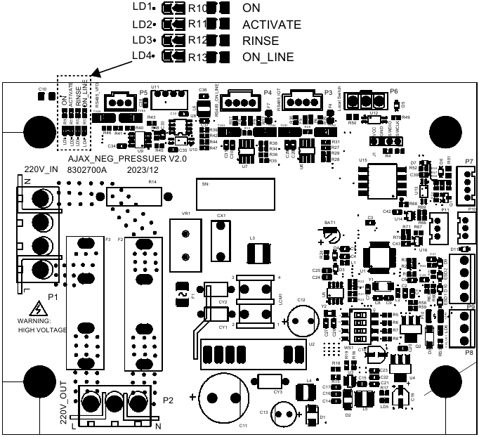 Statusindicatoren vacu&uuml;msysteem