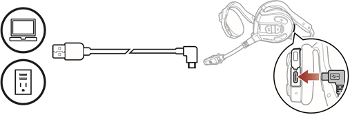 BASISBEDIENING - De headset opladen