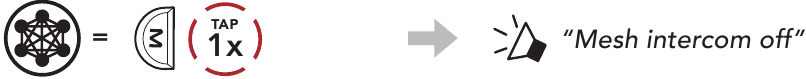 Mesh Intercom starten - Mesh Intercom uit