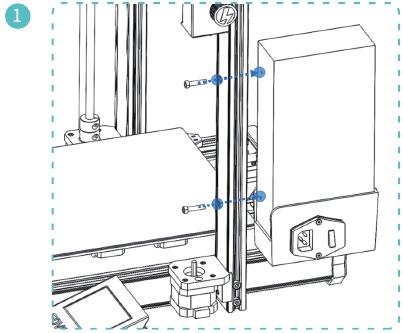 Montage - Installeer de voeding - Stap 2