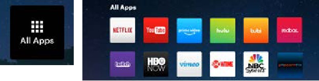 Het startscherm met de optie Alle apps geselecteerd