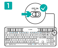 Zorg ervoor dat de K750 is ingeschakeld