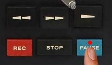 PAUSE Control knop bediening