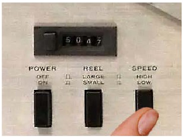 Tape SPEED (High-Low) keuzeschakelaar