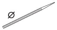 Diameter ronde vijl