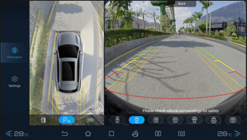 Parking Assistance System - Reversing View screen