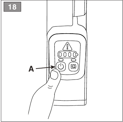 DE MACHINE GEBRUIKEN - OPSTARTEN - Stap 3