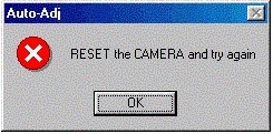 RESET de CAMERA en probeer het opnieuw