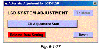 LCD System Adjustment screen