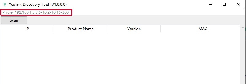 Het IP-adres verkrijgen via de Yealink Discovery Tool - Stap 1