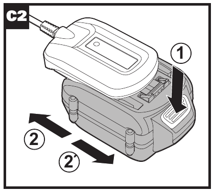 Het accupack opladen
