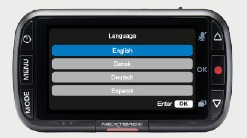 Eerste gebruik menu-scherm
