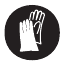 Draag altijd leren handschoenen over latex/rubber handschoenen.
