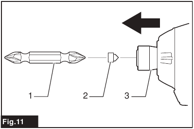 Schroefbit/dopbit plaatsen/verwijderen - Voorbeeld 2
