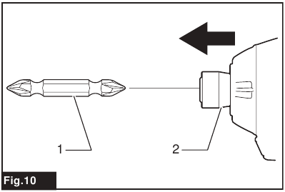 Schroefbit/dopbit plaatsen/verwijderen - Voorbeeld 1