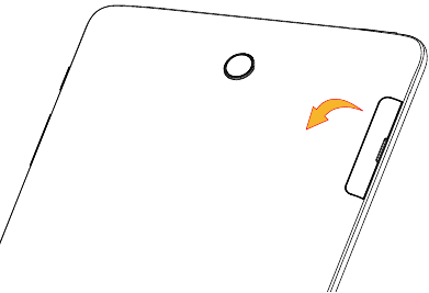 De MicroSIM-/MicroSD-kaarten plaatsen/verwijderen - Stap 1