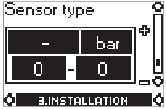 Instelling van sensor