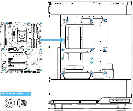HARDWARE-INSTALLATIE - ATX-MOEDERBORD INSTALLEREN