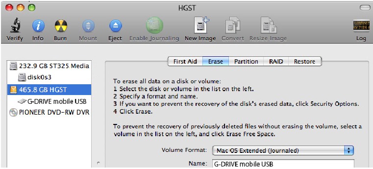 Gebruiken op een Mac - Opnieuw formatteren met partities - Stap 1