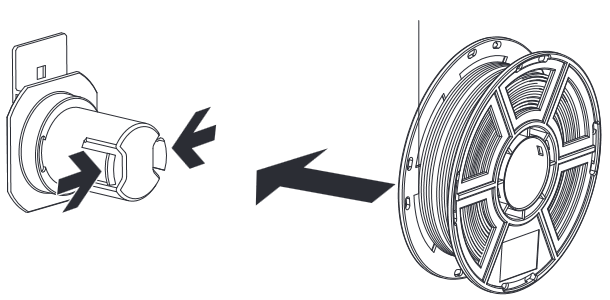 Filamentgeleidingsbuis en filament installeren - Stap 3