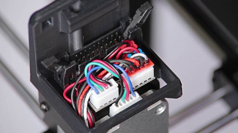 Alle kabels loskoppelen van de Extruder PCB