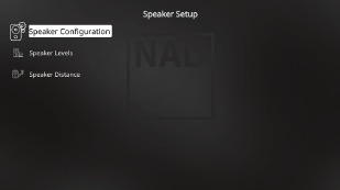 Menu Speaker Setup