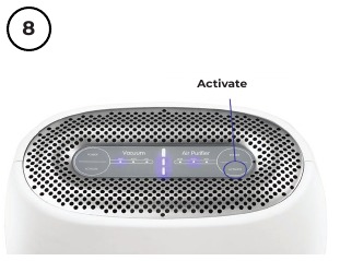 De timer van het luchtfilter resetten en de filterindicator uitschakelen