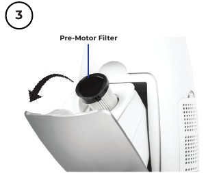 Het pre-motorfilter verwijderen