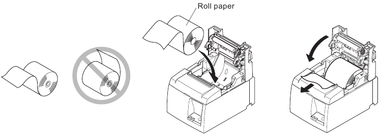 Een papierrol met een breedte van 79,5 mm gebruiken