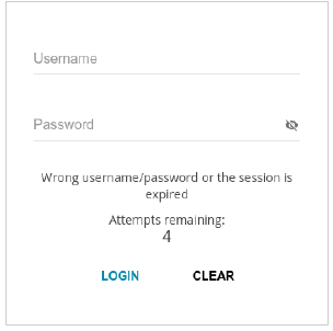 Aanmeldingspagina van de webinterface