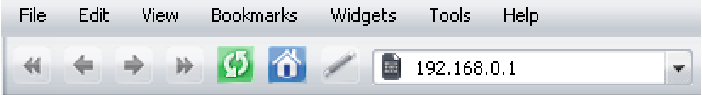 Webinterface van de router
