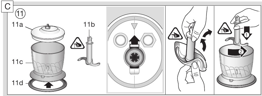 Staafmixeraccessoire - Hakmolenaccessoire - Stap 1