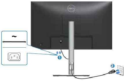 De voedings-/connectiviteitskabel aansluiten/loskoppelen - Stap 2