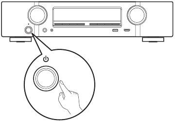 Zet de receiver aan