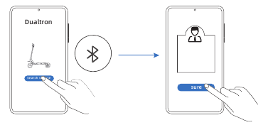 Koppel de Bluetooth op de APP