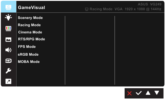 Het On-Screen Display menu herconfigureren