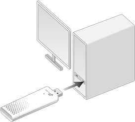 Verbind de adapter met de computer