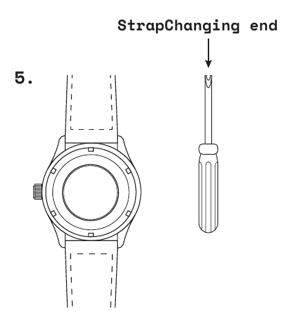 DE ARMBAND VERVANGEN DOOR EEN LEREN BANDJE - Stap 2