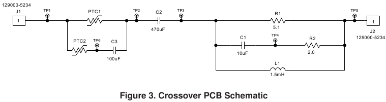 Crossover PCB Schematisch
