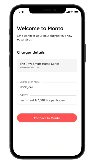 Instelling van de Monta-app - Stap 4