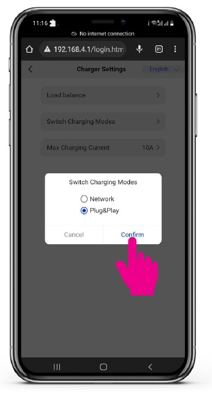 Plug-and-charge-modus